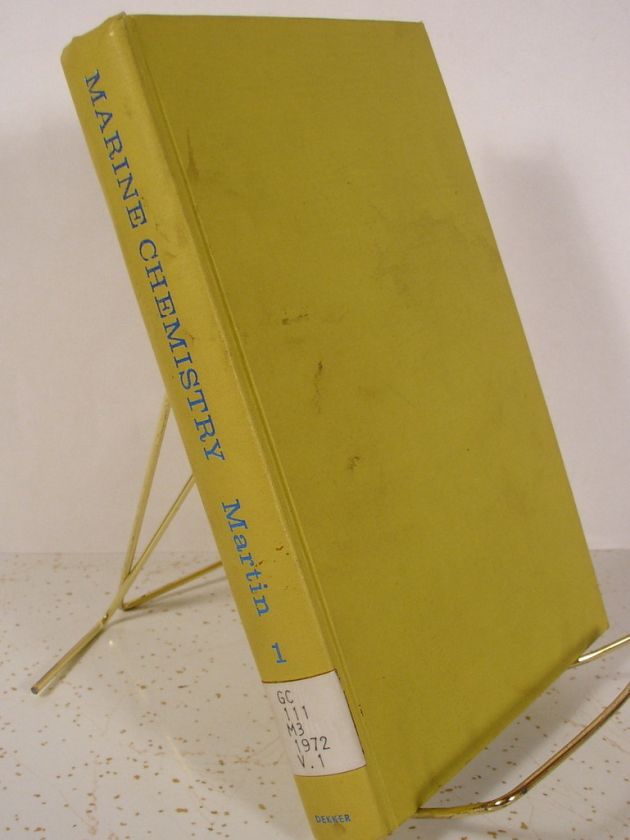 Marine Chemistry by Dean Frederick Martin (1972, Book, Illustrated 