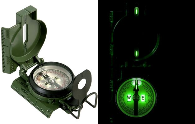 OFFICIAL US MILITARY TRITIUM LENSATIC COMPASS MODEL 3H  