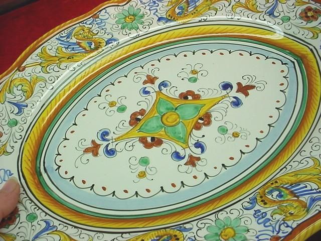 Deruta Italy RAFFAELLESCO 15 OVAL SERVING PLATTER  