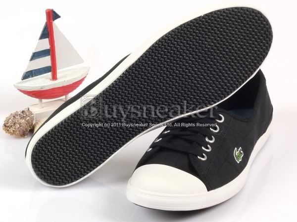 Lacoste Ziane DC SPW Black / White / Dark Blue Textile Womens Low 