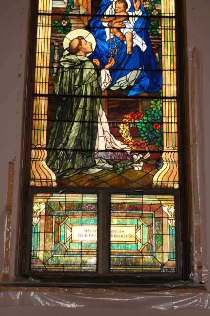 100 year old Stained Glass Window, Tiffany style, #3  