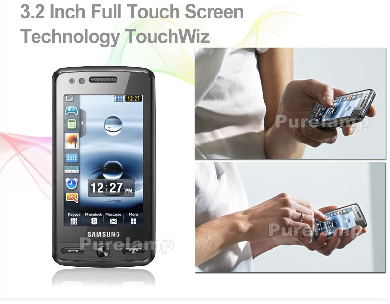 SAMSUNG M8800 PIXON 8MP TOUCHSCREEN GPS JAVA UNLOCKED 3G MOBILE 