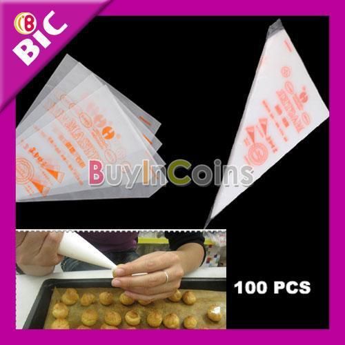 100X Cake Decorating Disposable Icing Pastry Bag 7inch  