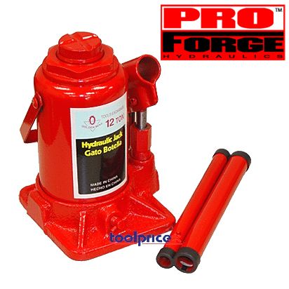 New 12 Ton Hydraulic Bottle Jack Pump Lift Free Ship  