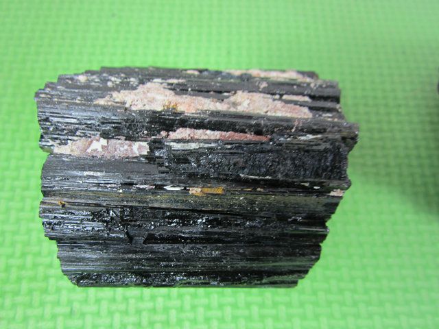 Natural black tourmaline rock and mineral specimens  