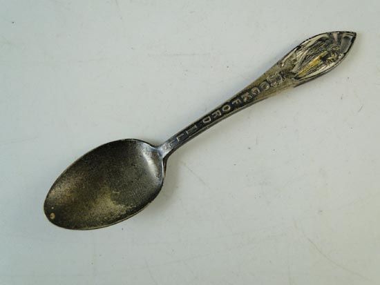 Vintage Sterling Silver American Indian Souvenir Spoon Rockford IL 