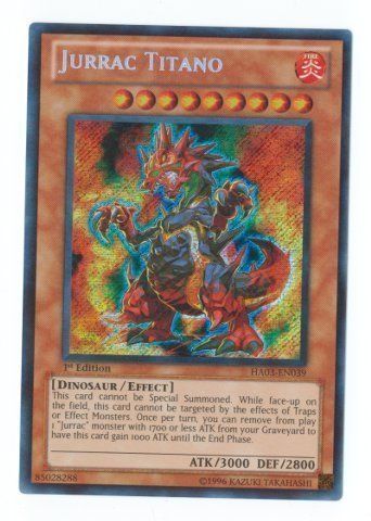 JURRAC TITANO Yugioh Mint Card Secret Rare HA03 EN039 Unlimited  