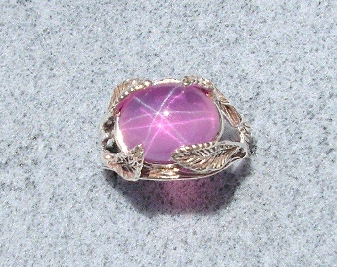 LINDE LINDY 12X10 MM 7+ CT TRANSPARENT PINK STAR SAPPHIRE CREATED SS 