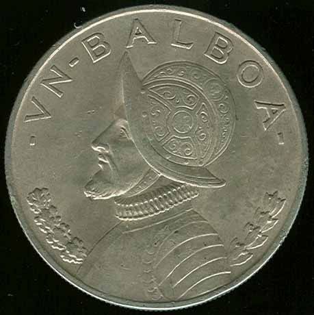 PANAMA BEAUTY SCARCE 1 BALBOA 1947 SILVER COIN LOOK  