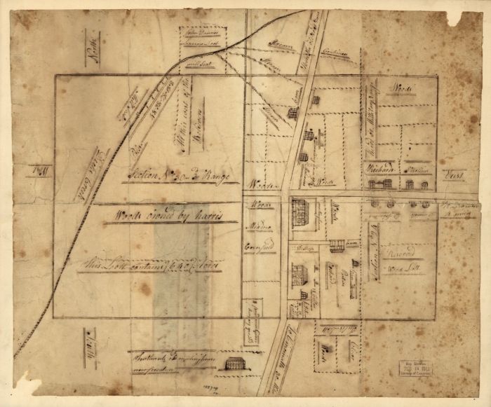 1807 map of Otterbein, Warren, Ohio  