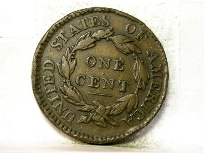 1817 VF CORONET HEAD LARGE CENT ID#N72  