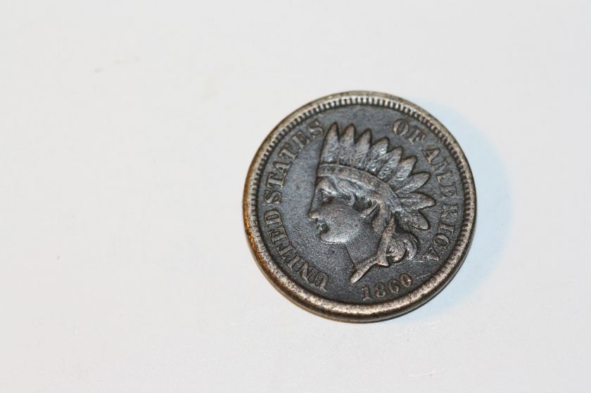 1860 Indian Head Cent VF with Shield Reverse  