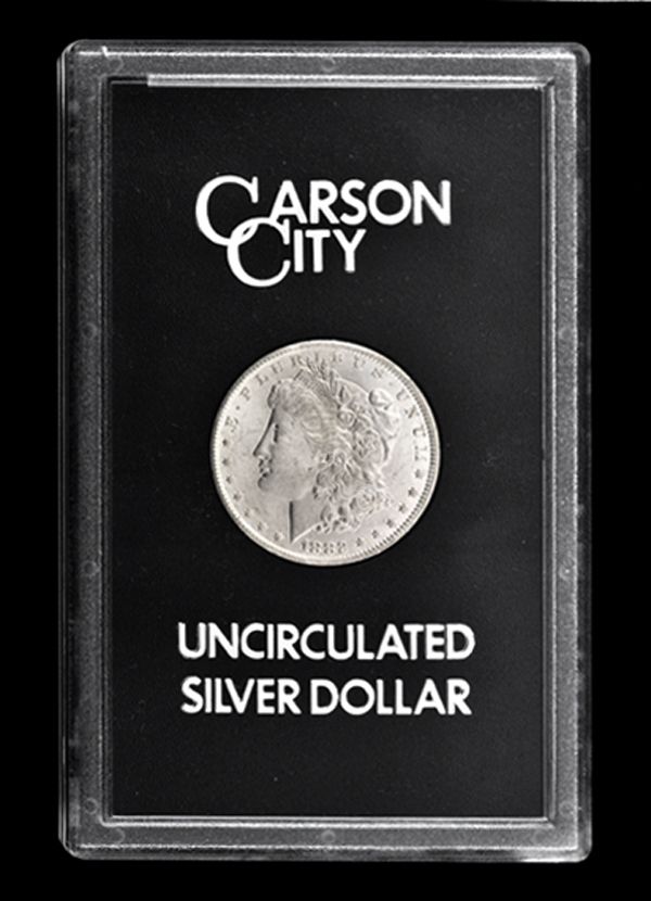 MORGAN SILVER DOLLAR 1882 CC BU In the original GSA HOLDER  