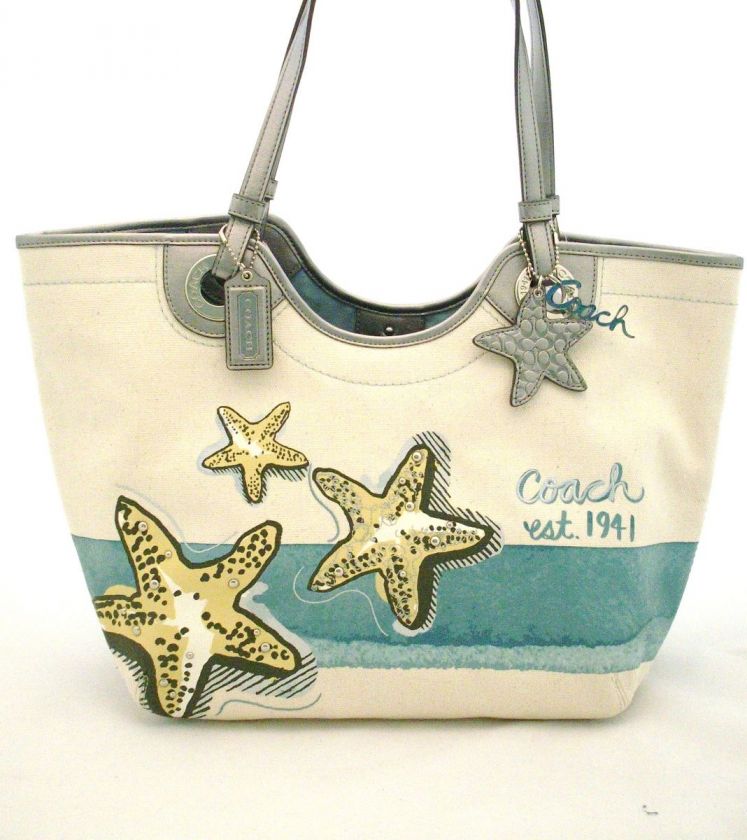   Beach Starfish Motif Tote Beach Diaper Bag #19212 MSRP $298  