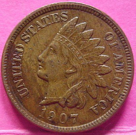 1907 INDIAN HEAD CENT   SHARP COIN   NICE FULL LIBERTY    