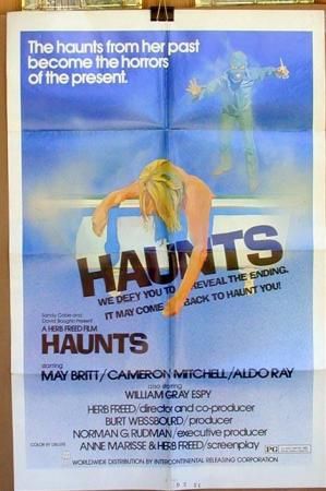 HAUNTS ORIGINAL 1977 MOVIE POSTER MAY BRITT ALDO RAY  