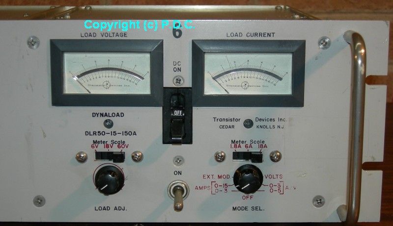 TRANSISTOR DEVICES DUAL DLR 50 15 150A ELECTRONIC LOAD  