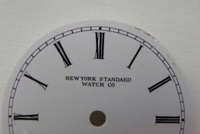 Antique NEW YORK STANDARD Porcelain Pocket Watch Dial  