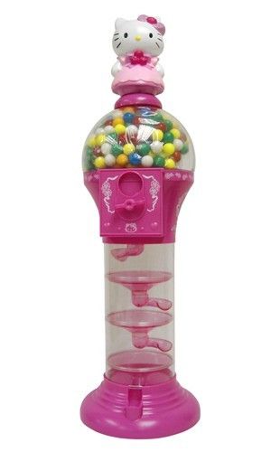 Pink Hello Kitty KT3110 Desktop Gumball Machine Preloaded  