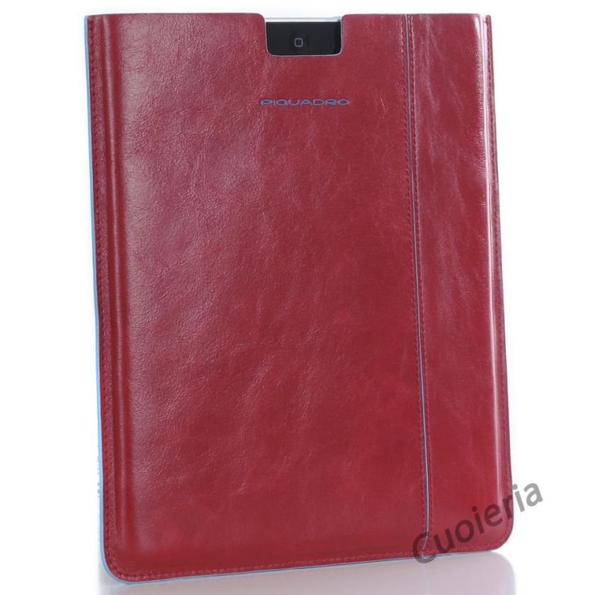 PIQUADRO iPad Holder Genuine Leather RED AC2544B2/R NEW ITALIAN DESIGN 