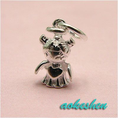 5pcs 925 STERLING SILVER CHARM PENDANTS JEWELRY ASSORTED BEADS FIT 