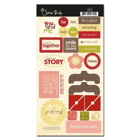 Scenic Route CHIPBOARD KIT 27p Scrapbook Many Themes $1  