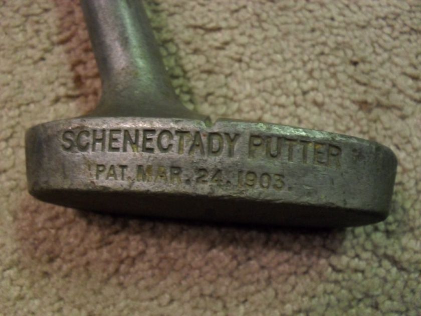 RARE ANTIQUE 1903 SCHENECTADY Wooden Hickory Wood Shaft Mallet Golf 