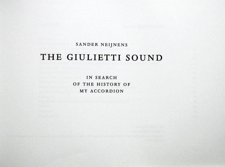 The Giulietti Sound The History of My Accordion Book/CD  