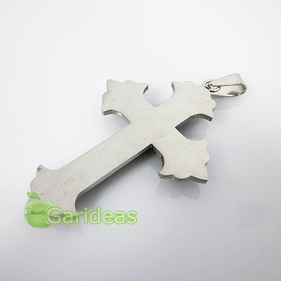   Stainless Steel Wing Multi Cross Chain Pendant Necklace Item ID3451