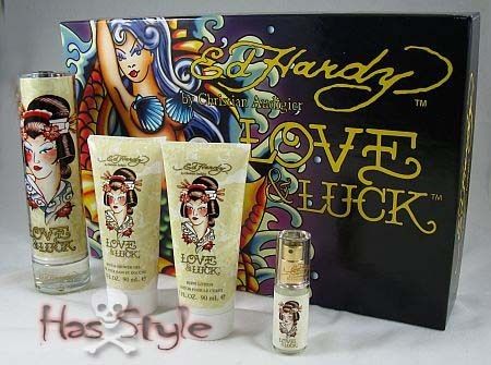 Ed Hardy perfume 4 piece gift set Love & Luck Mermaid  