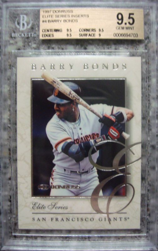 97 DONRUSS ELITE SERIES BARRY BONDS #/2500 BGS 9.5  