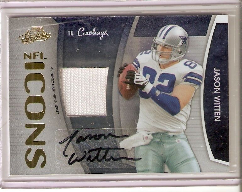 JASON WITTEN 09 ABSOLUTE NFL ICONS AUTO JERSEY 6/10  