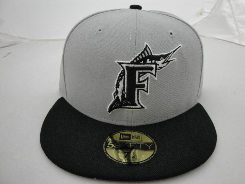 NEW ERA 5950 CUSTOM MLB FLORIDA MARLINS 2 TONE GRAY/BLACK  