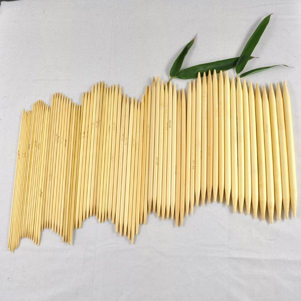 5x15 Sets 8” D Point Knitting Bamboo Needles US 0 15  