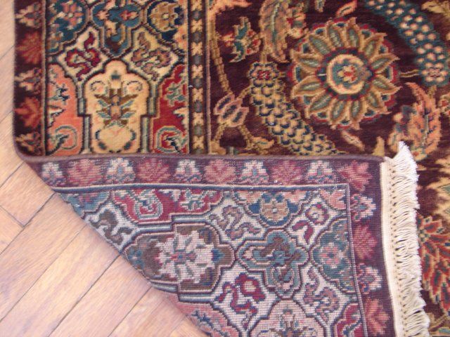 EGGPLANT RICH LUSTROUS QUALITY JAIPOUR RUG  