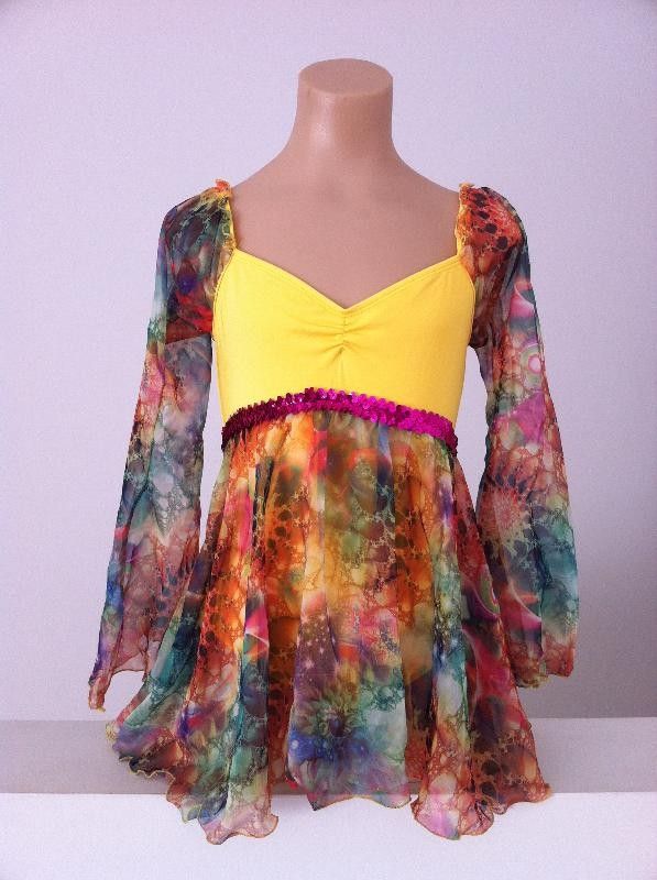 Funky 70s/Disco Gogo Costume Leotard/Dress Dance/Jazz  