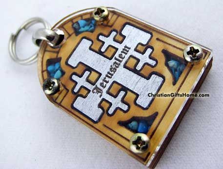 JERUSALEM CROSS PENDANT Made in HOLY LAND Israel Gift  