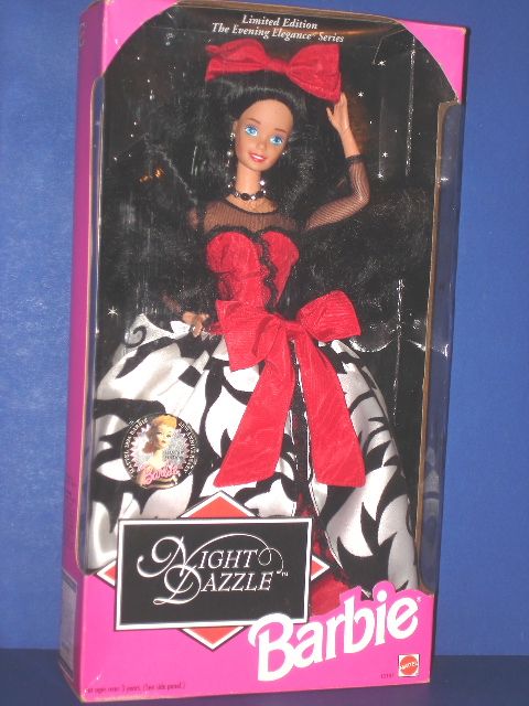 35th Anniversary NIGHT DAZZLE Brunette Barbie Festival Doll 1994 Only 