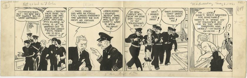 JOHN STRIEBEL   DIXIE DUGAN DAILY STRIP ORIG ART 5 6 31  