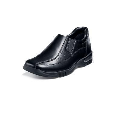 Stacy Adams GUS Boys Black Moc Toe Slip On Dress Shoe  