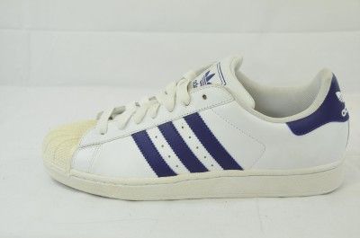 ADIDAS SUPER STAR II U42817 RUN WHITE CO PURPLE (#3082) 9.5M CLASSIC 