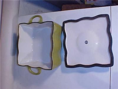 RETRO AVOCADO GREEN CHANTAL ENAMEL CASSEROLE DISH NR  