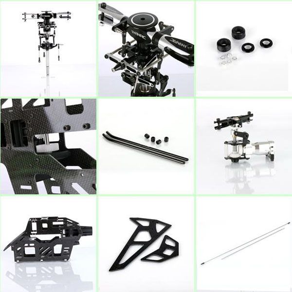 VWINRC RC HELICOPTER 550E Carbon Fiber Metal 3D Kit  