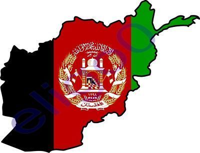 1x STICKER Afghanistan SILHOUETTE BUMPER DECAL MAP FLAG  