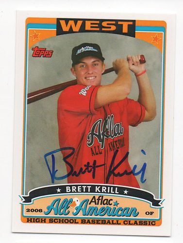 2006 BOWMAN AFLAC ALL AMERICAN BRETT KRILL AUTO QTY  