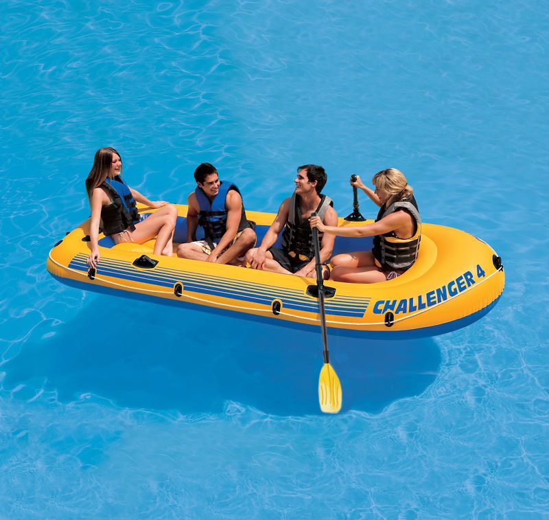 New Intex Challenger 400 Inflatable Boat 4 Man Raft  