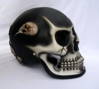 Skeleton Skull Fullface 3D Airbrush Motorcycle Helmet  