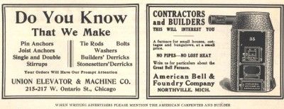 1910 f ad american bell foundry co northville union elevator  