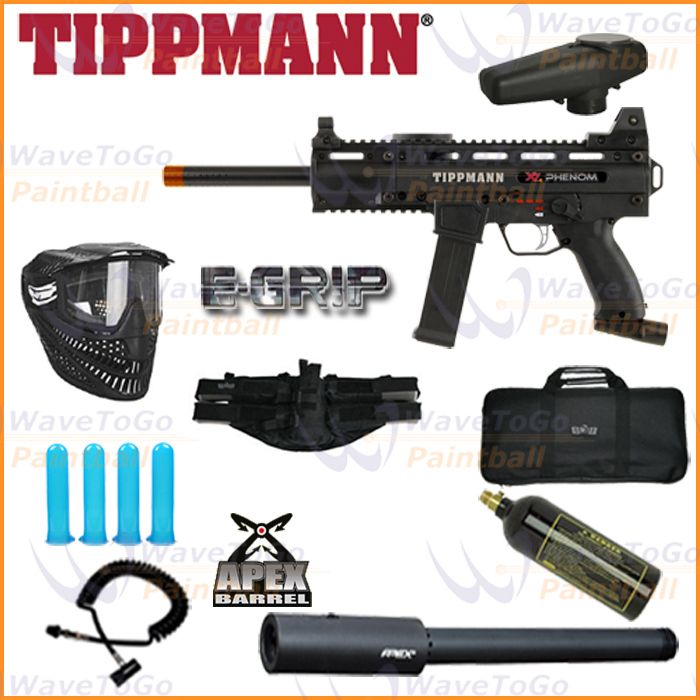 Tippmann X7 Phenom EGRIP X 7 Paintball Marker Combo with APEX 18 