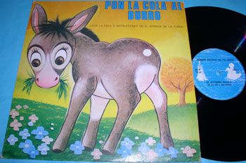 Pon la Cola Al Burro Disco Juego Mexico RARE Childrens  